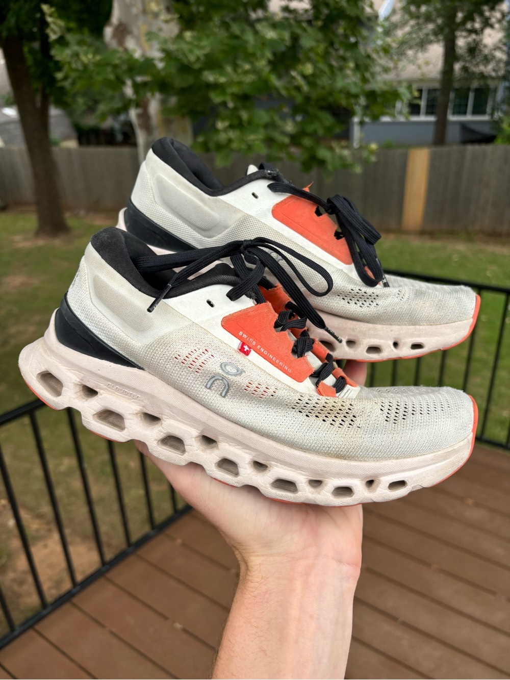 On Cloud Running Cloudstratus 3 Orange/White/S and Women’s Size 7 | 3WD3012114